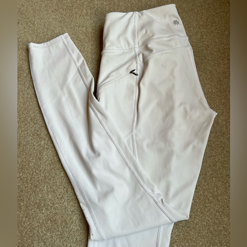 White Athleta Yoga Pants